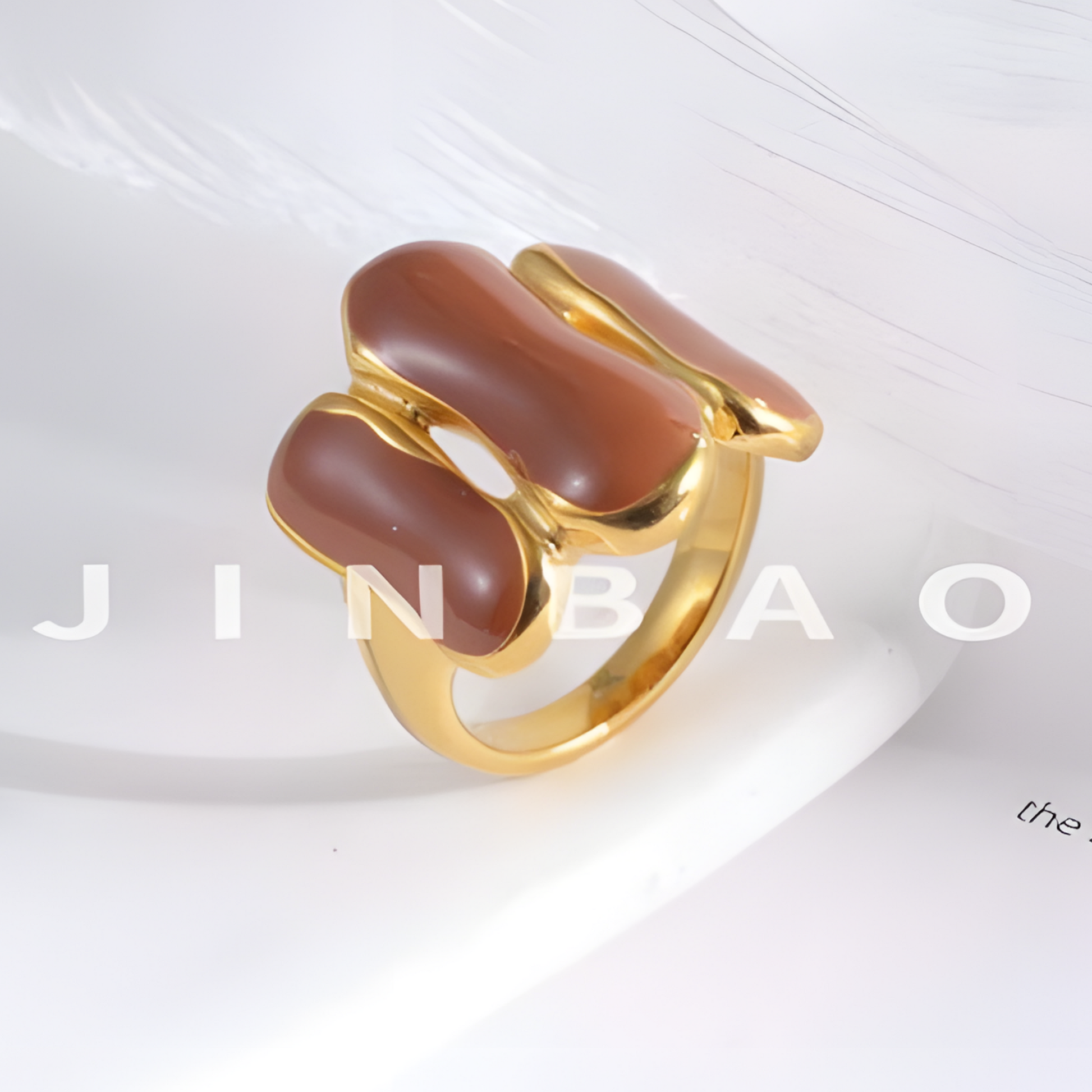 Colorful Curved Stainless Steel Ring Fashion Modern Style Women Ring | G004270D-1