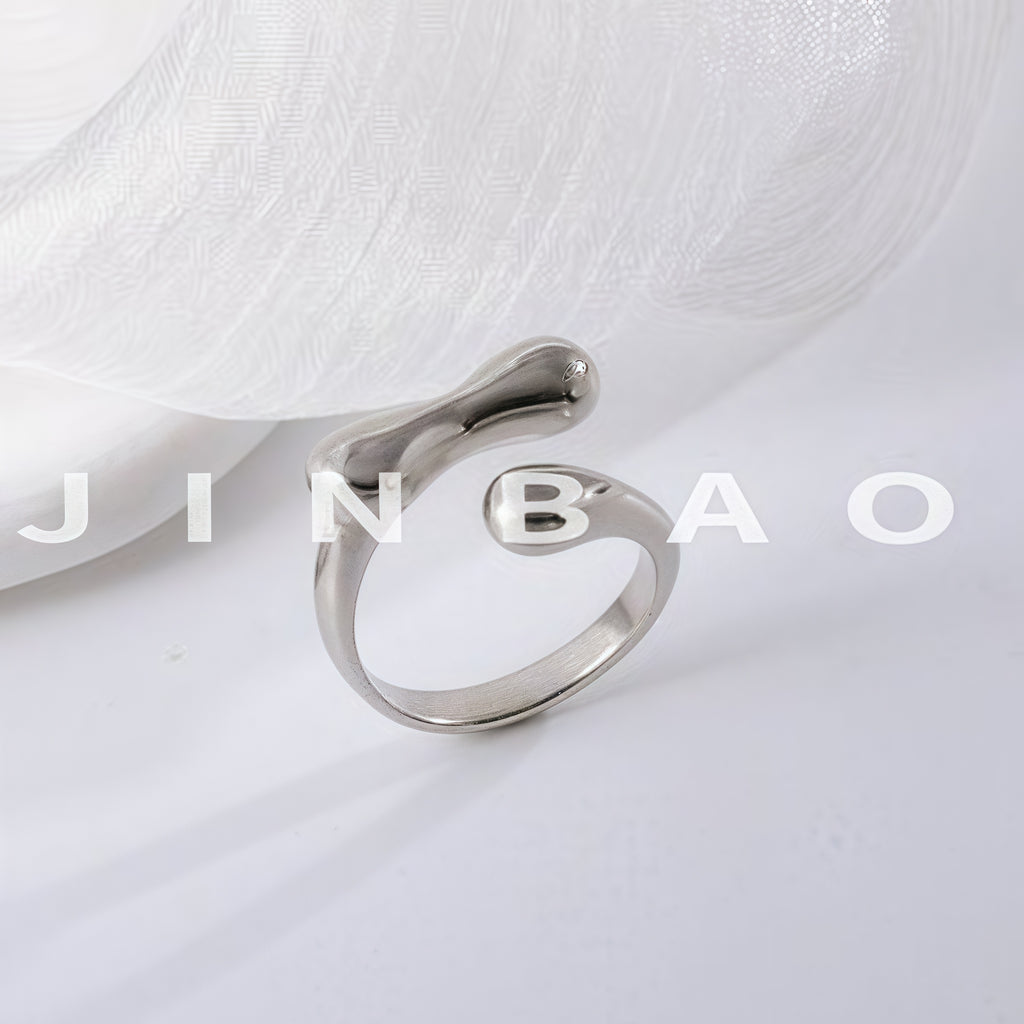 Contemporary Open Band Ring Stainless Steel Unique Design for Women | G004173