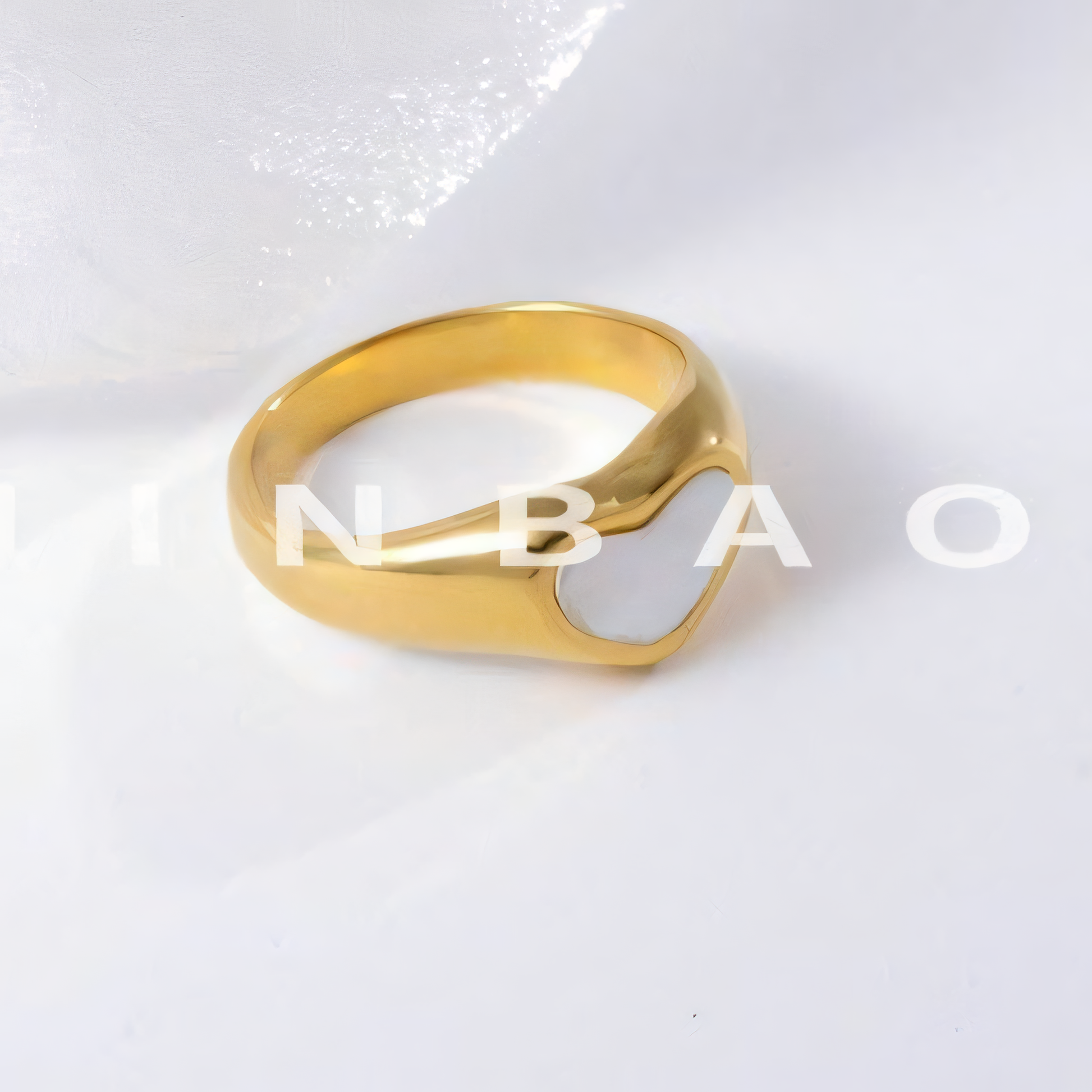 Contemporary Stainless Steel Heart Design Ring for Women | N0090