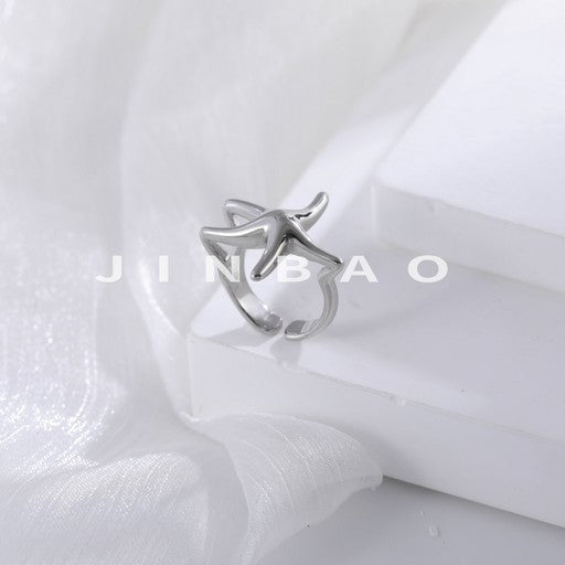 Creative Cross Design Ring Women's Fashion Stainless Steel Ring | G004131