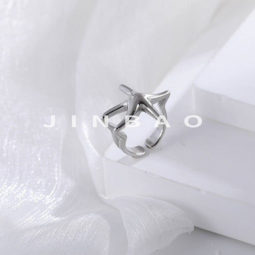 Creative Cross Design Ring Women's Fashion Stainless Steel Ring | G004131