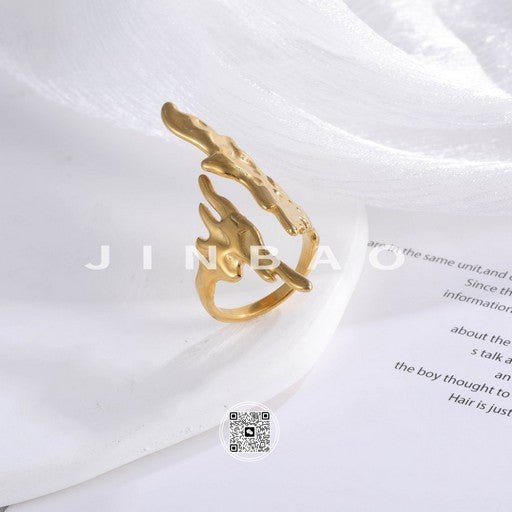 Creative Lightning Pattern Trendy Stainless Steel Unisex Ring | G003926