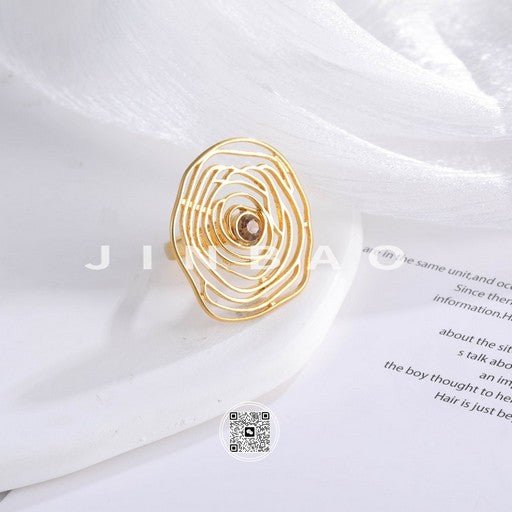 Creative Rose Design Ring Women's Gold Fashion Band | G003593