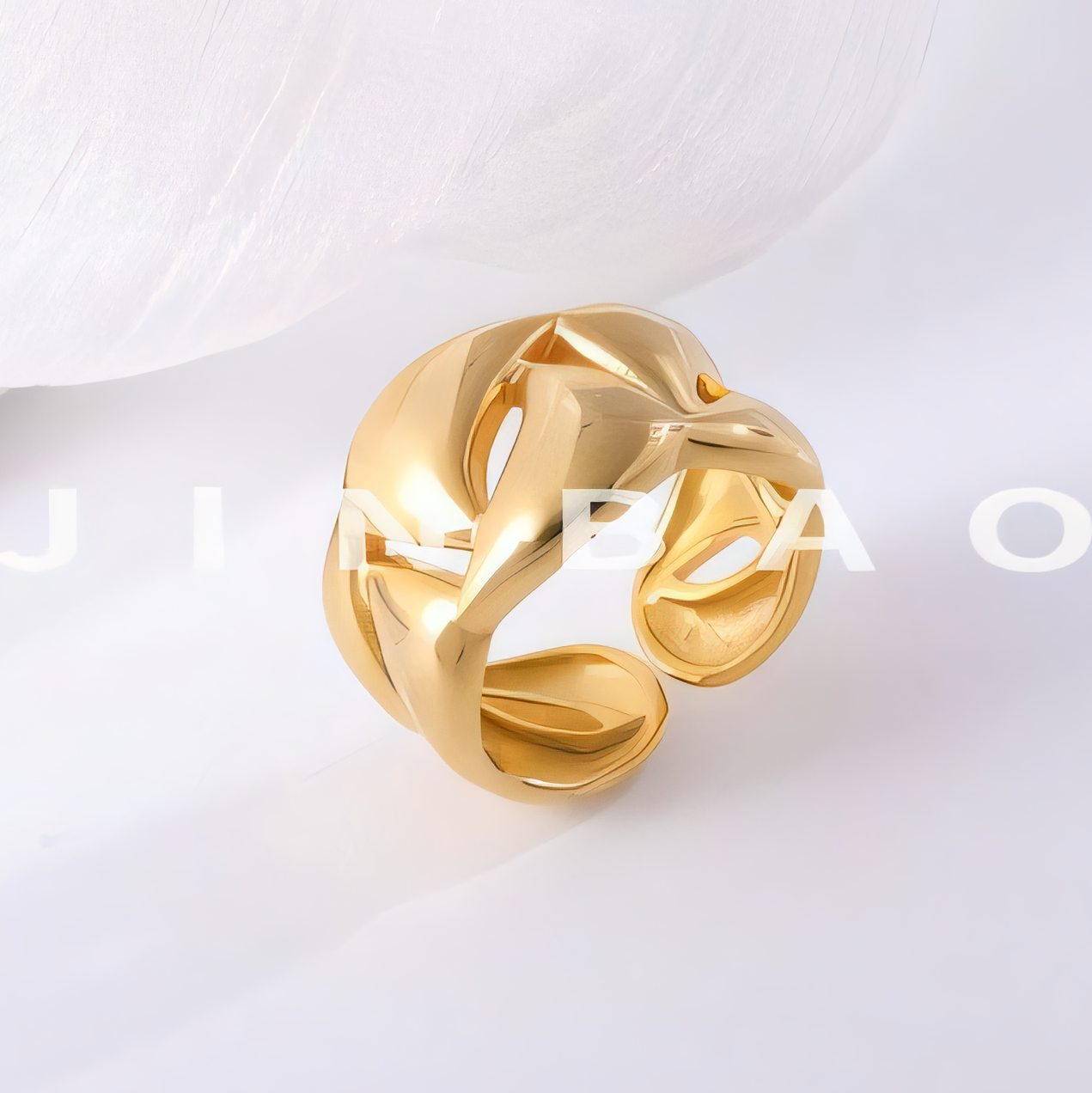 Delicate Hollow Design Stainless Steel Ring for Women | G00133