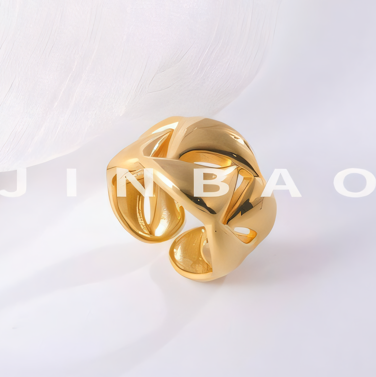 Delicate Hollow Design Stainless Steel Ring for Women | G00133