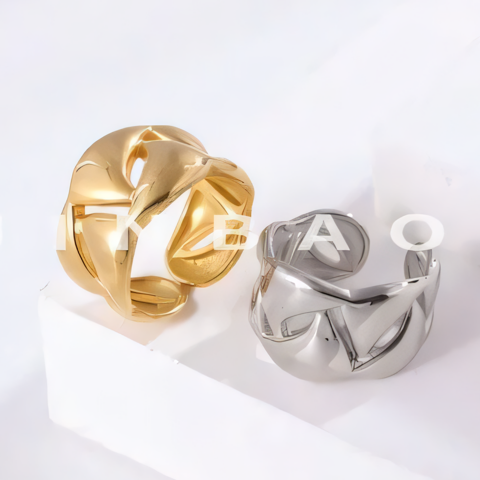 Delicate Hollow Design Stainless Steel Ring for Women | G00133