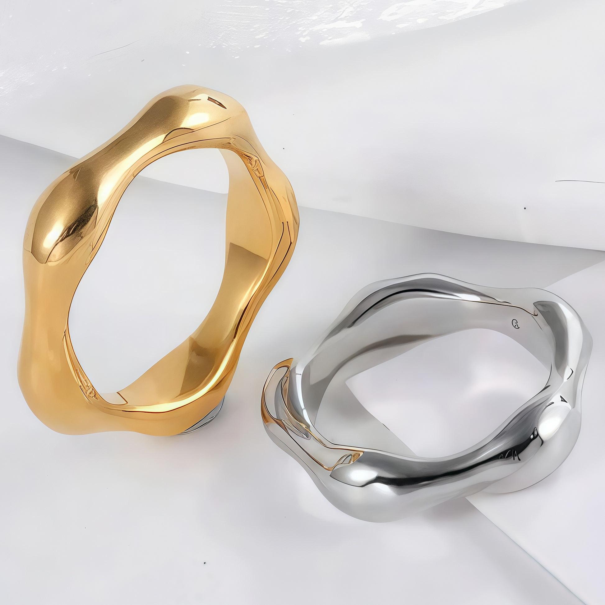Delicate Stainless Steel Streamline Ring for Women | G00645