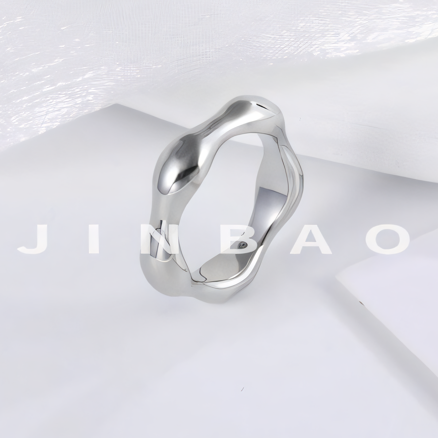 Delicate Stainless Steel Streamline Ring for Women | G00645