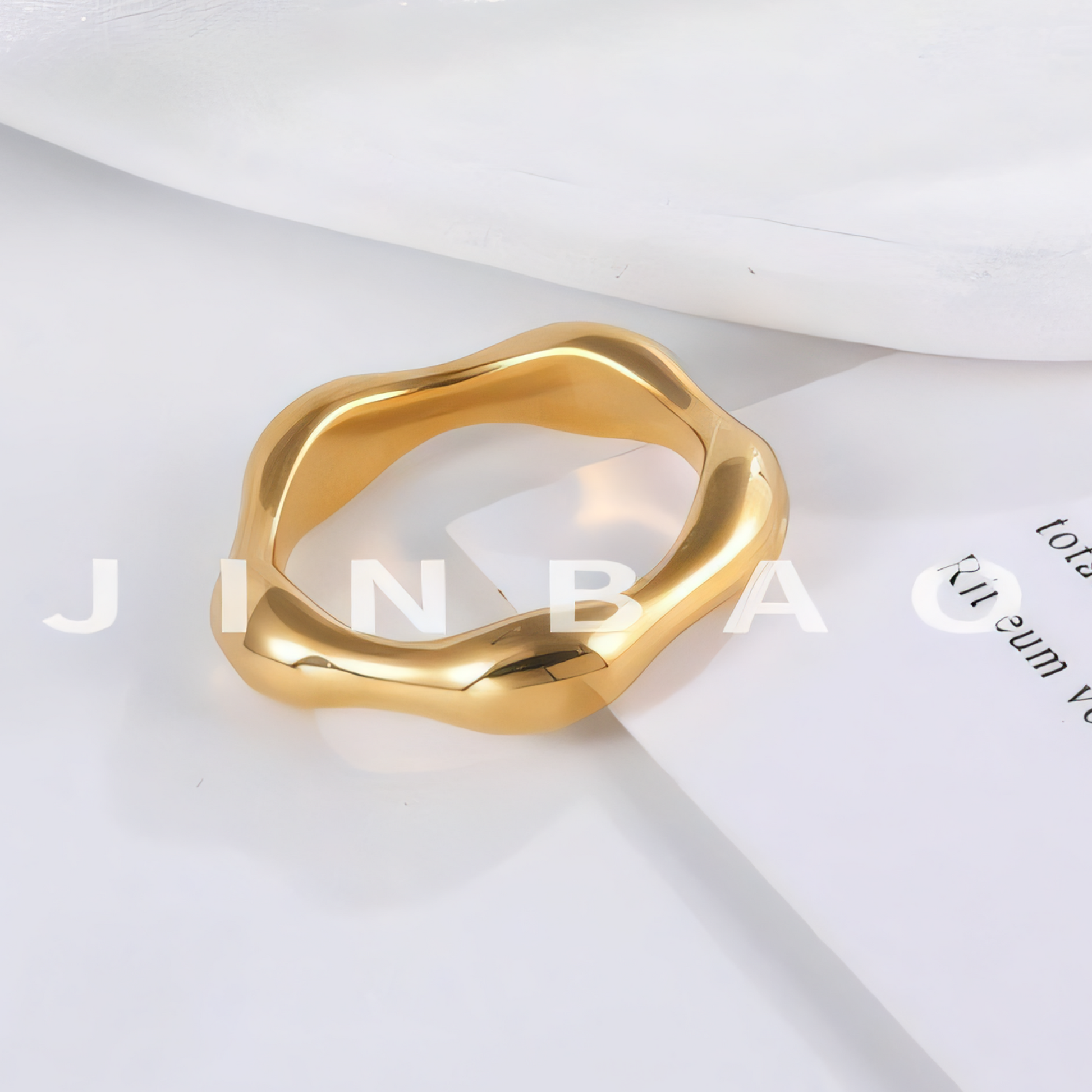 Delicate Stainless Steel Streamline Ring for Women | G00645