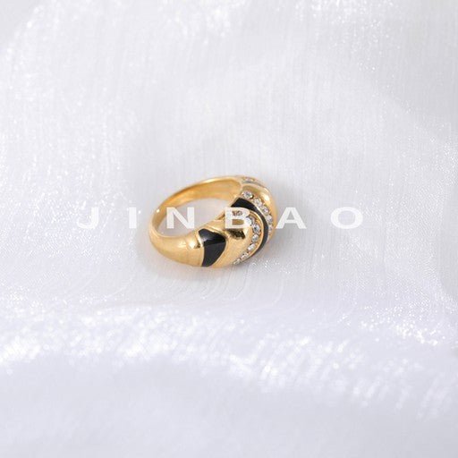 Elegant Diamond Decorative Stainless Steel Ring Women's Ring | DZ2029