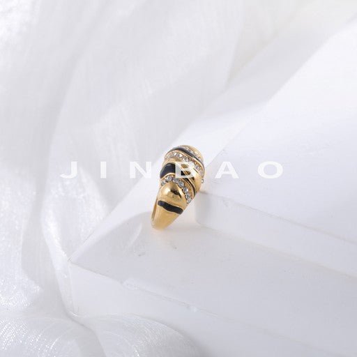 Elegant Diamond Decorative Stainless Steel Ring Women's Ring | DZ2029