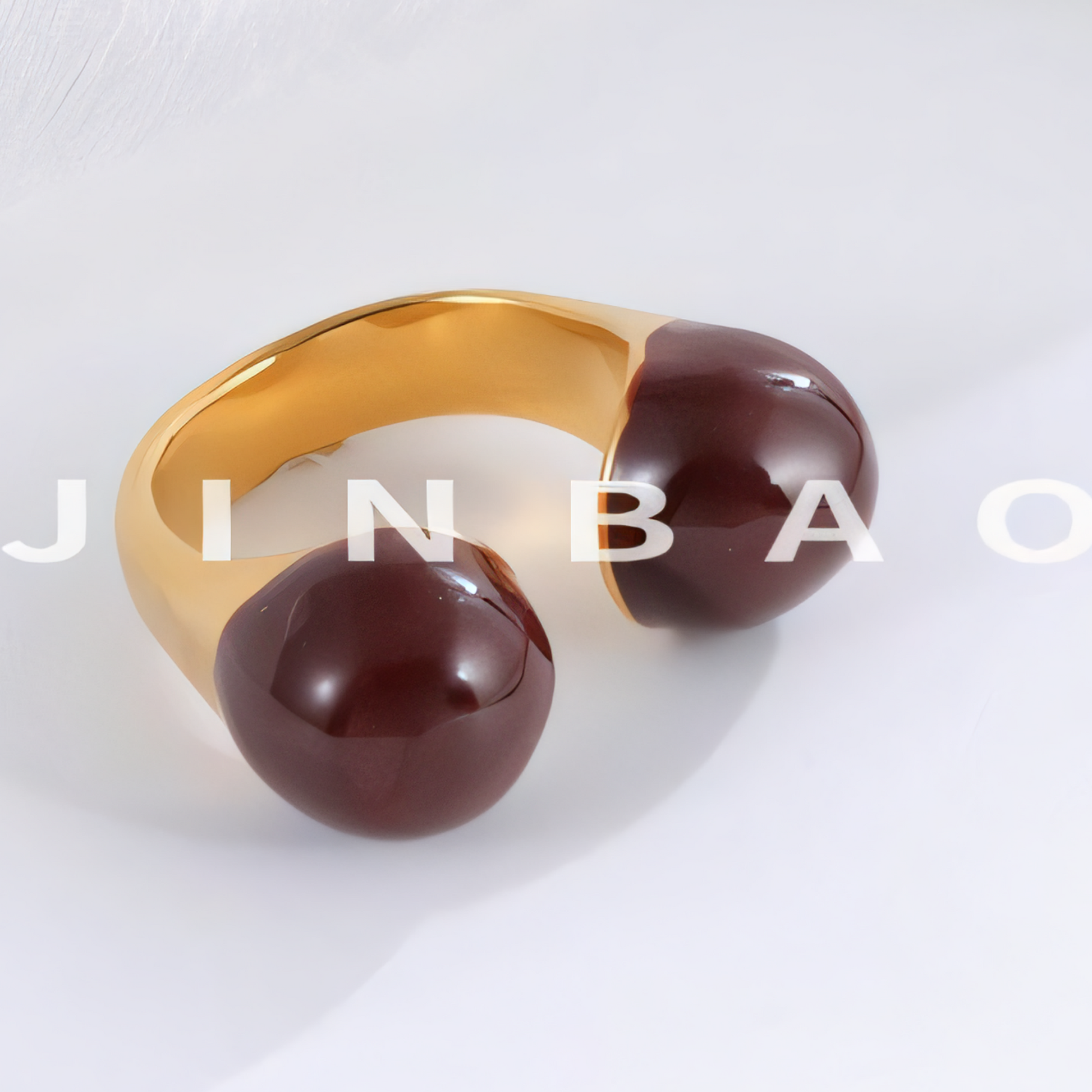 Elegant Double Bead Stainless Steel Ring Women's Ring | G004330