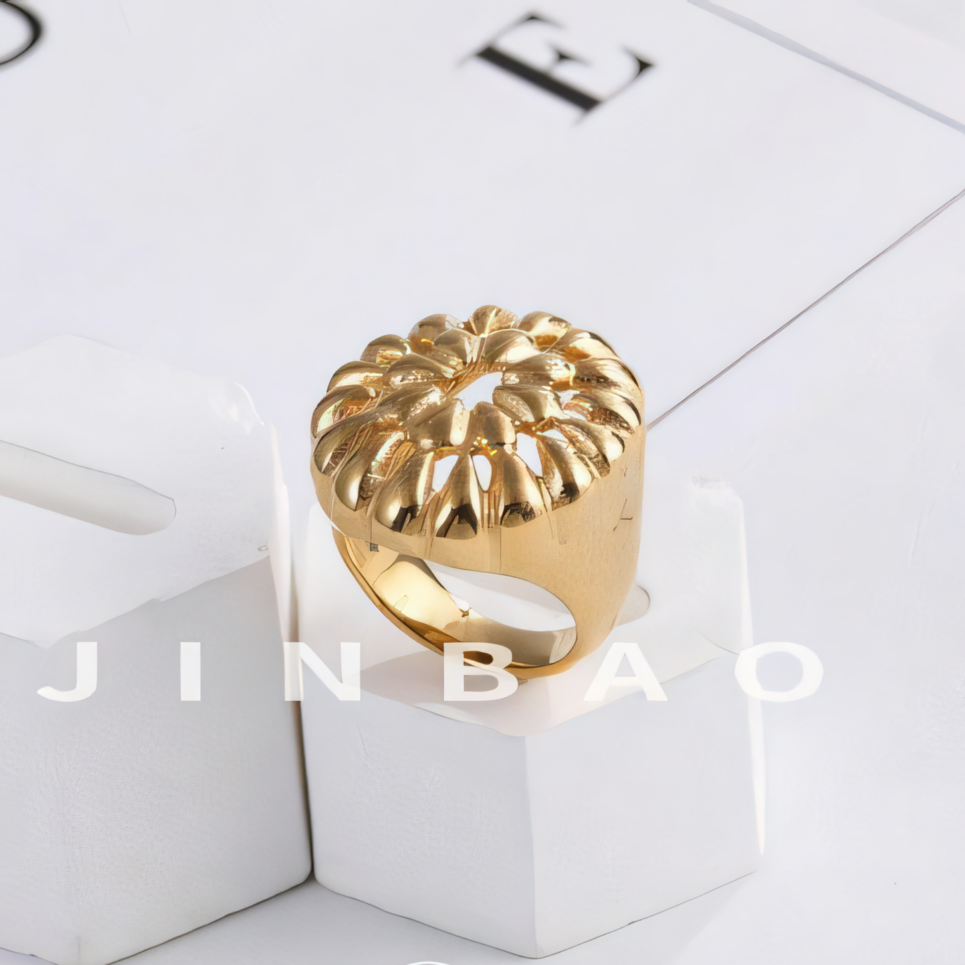 Elegant Flower Shaped Stainless Steel Ring Retro Chic Women Ring | ML089