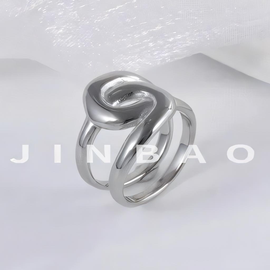 Elegant Intertwined Double Ring for Women | N00652