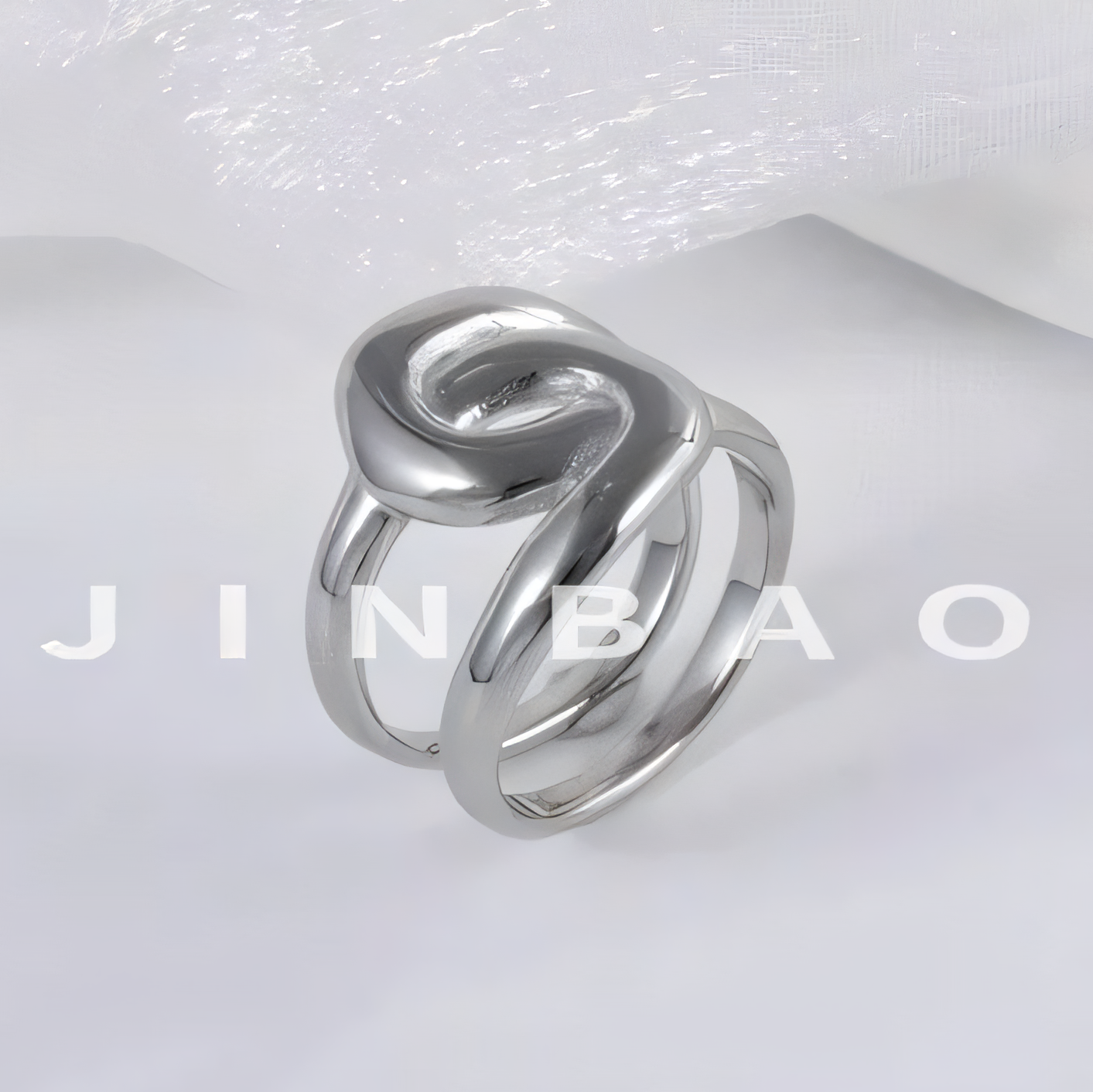 Elegant Intertwined Double Ring for Women | N00652