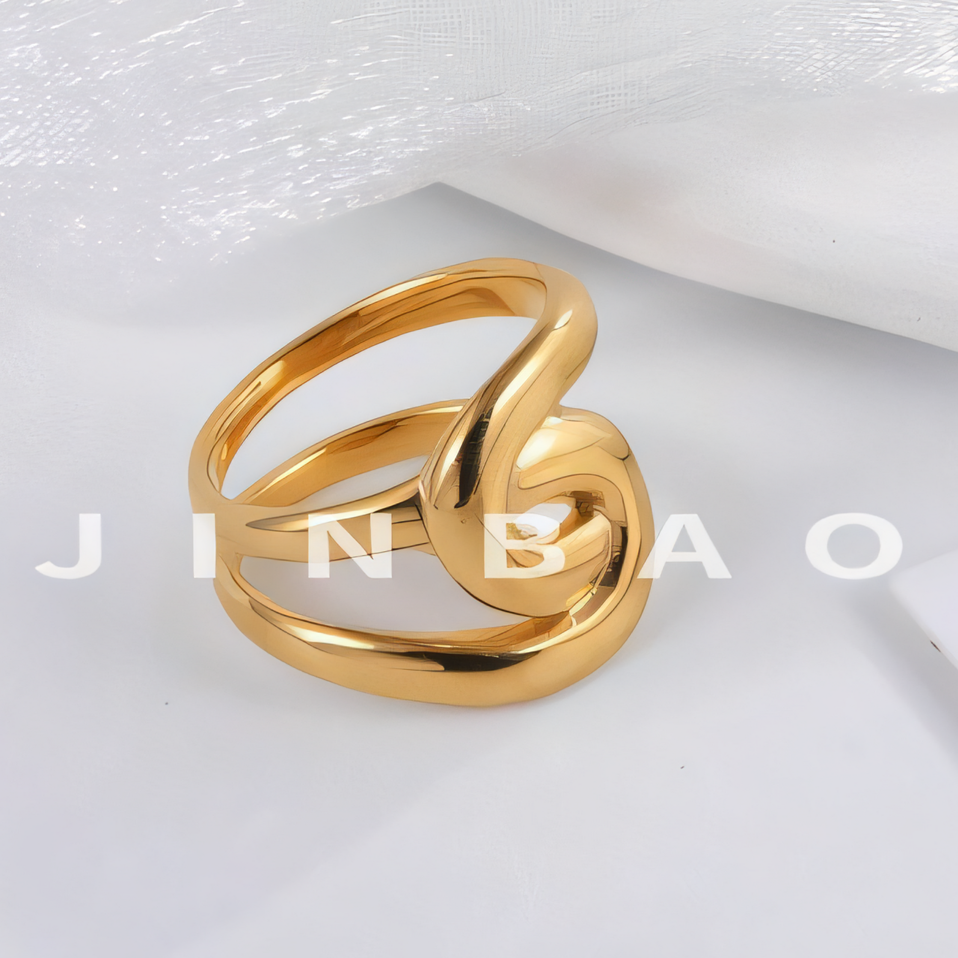 Elegant Intertwined Double Ring for Women | N00652