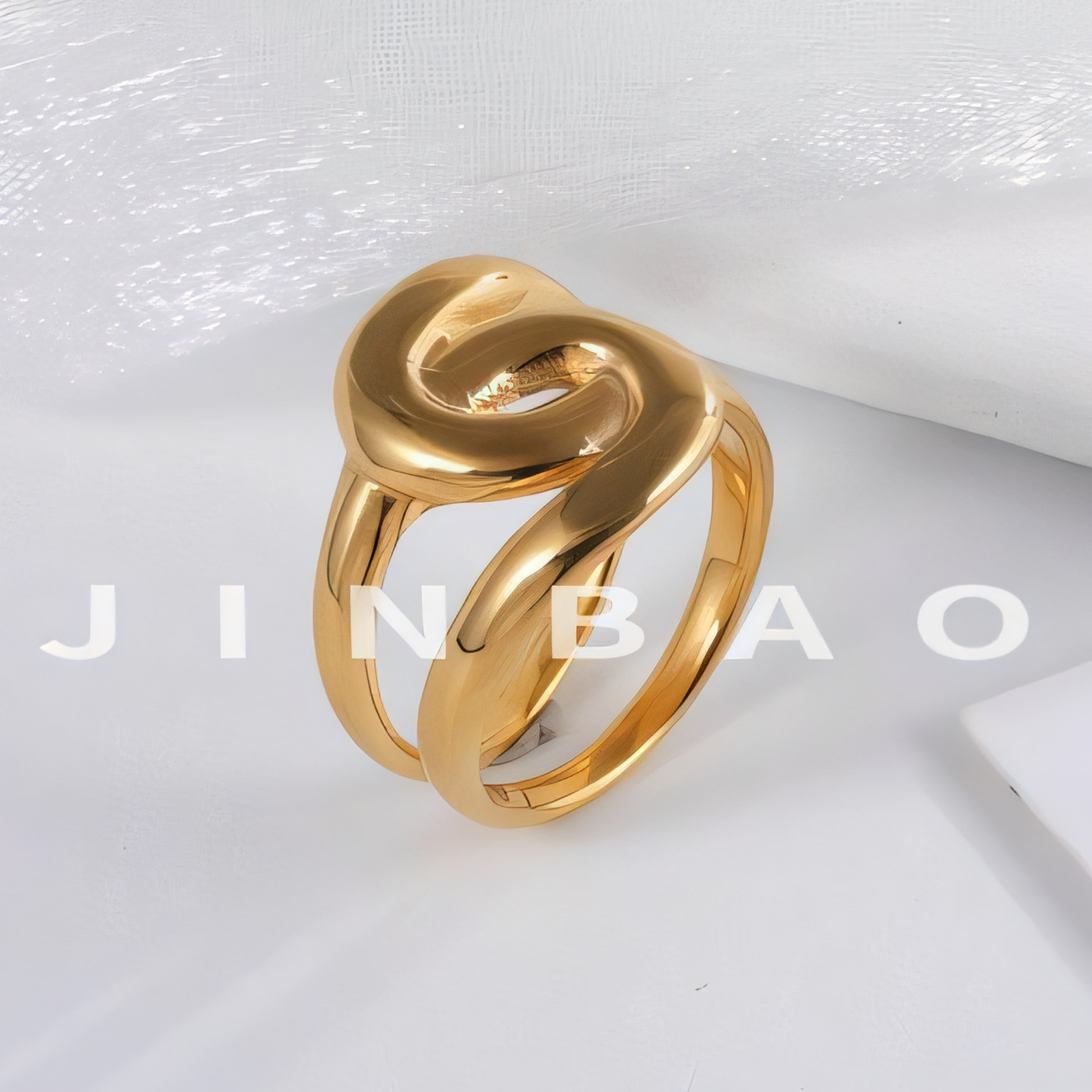 Elegant Intertwined Double Ring for Women | N00652