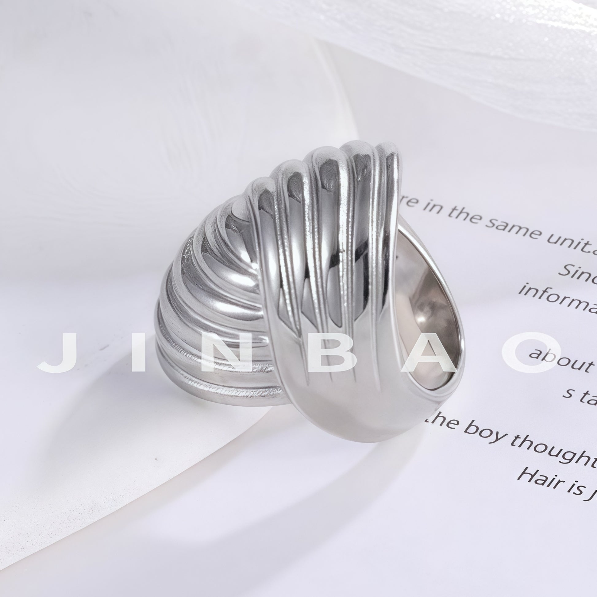 Elegant Spiral Pattern Stainless Steel Ring Women's Ring | ML044
