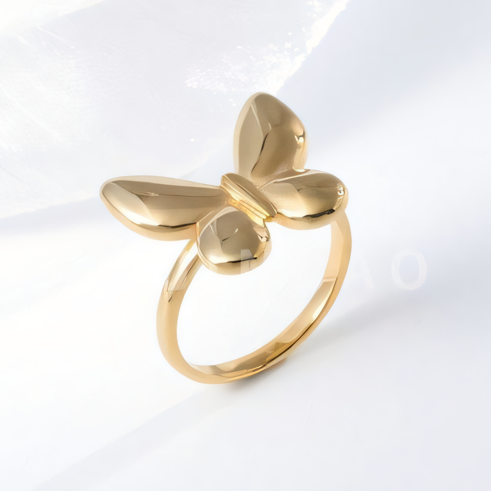 Elegant Stainless Steel Ring with Butterfly Shape for Women | G004046