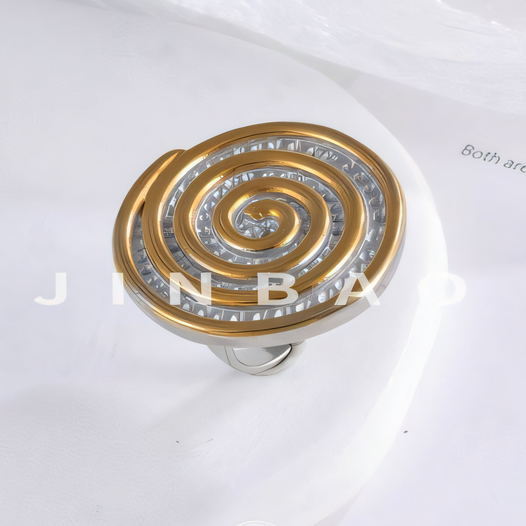 Exquisite Spiral Stainless Steel Ring Minimalist Stylish Design Women Ring | G003783