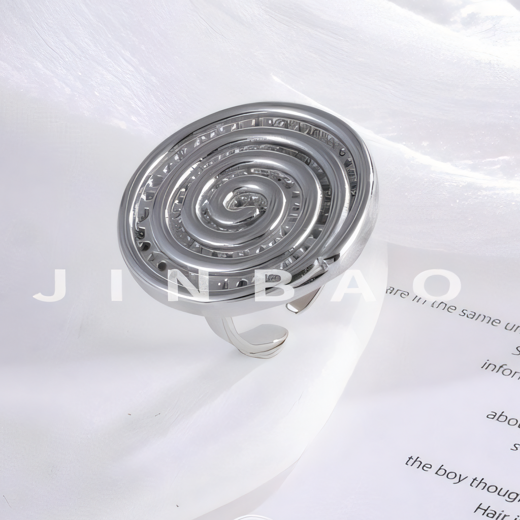 Exquisite Spiral Stainless Steel Ring Minimalist Stylish Design Women Ring | G003783