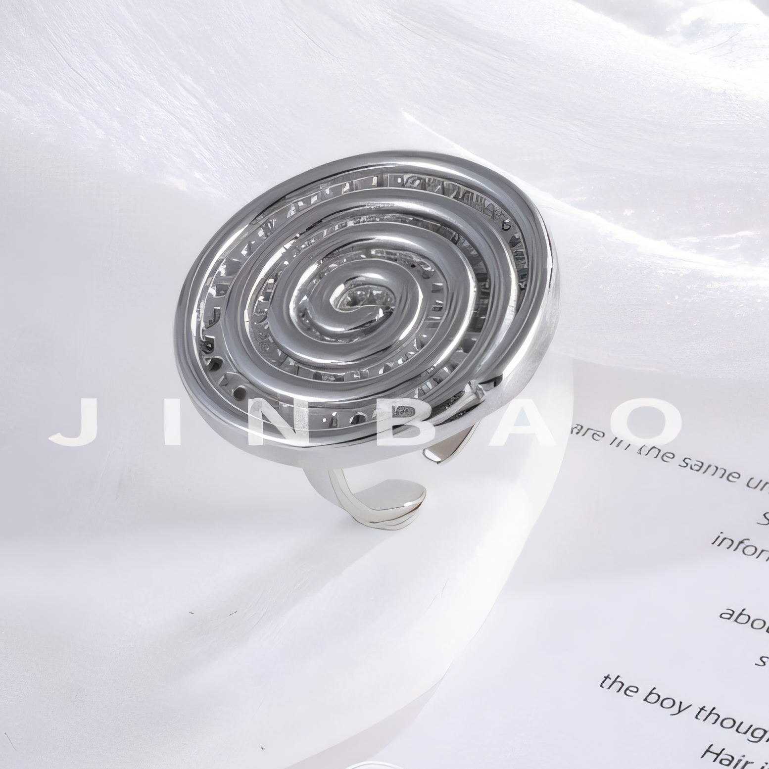 Exquisite Spiral Stainless Steel Ring Minimalist Stylish Design Women Ring | G003783