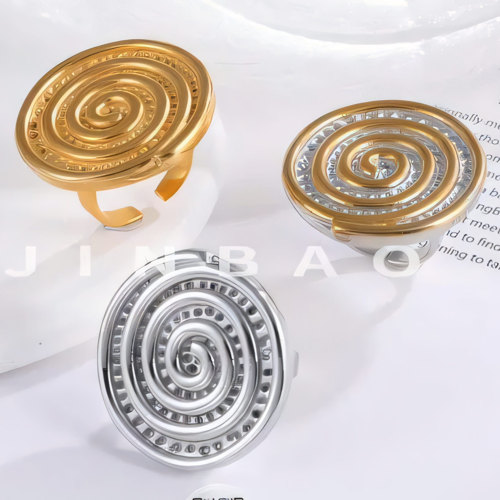 Exquisite Spiral Stainless Steel Ring Minimalist Stylish Design Women Ring | G003783