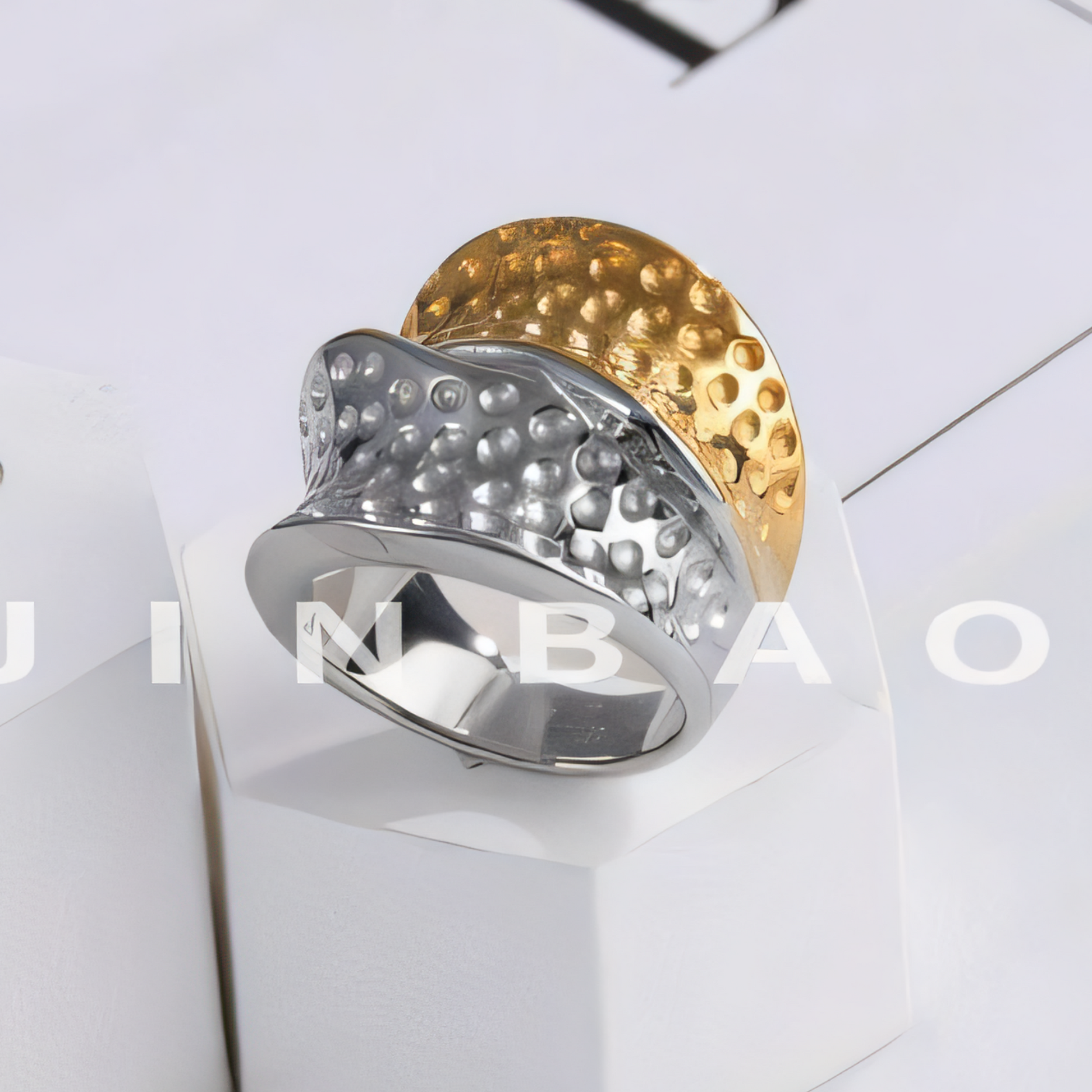 Fashion Creative Textured Stainless Steel Ring Women's Ring | DZ1366