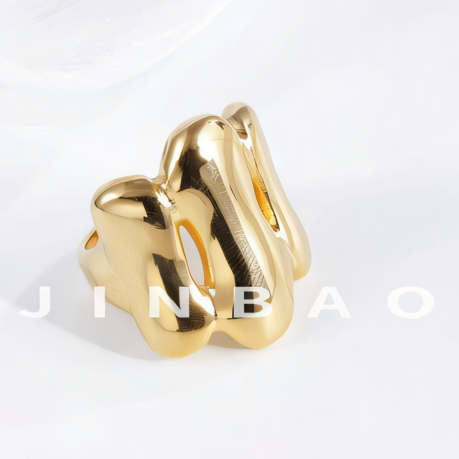 Fashion Streamlined Stainless Steel Wavy Ring Women's Ring | G004270-1