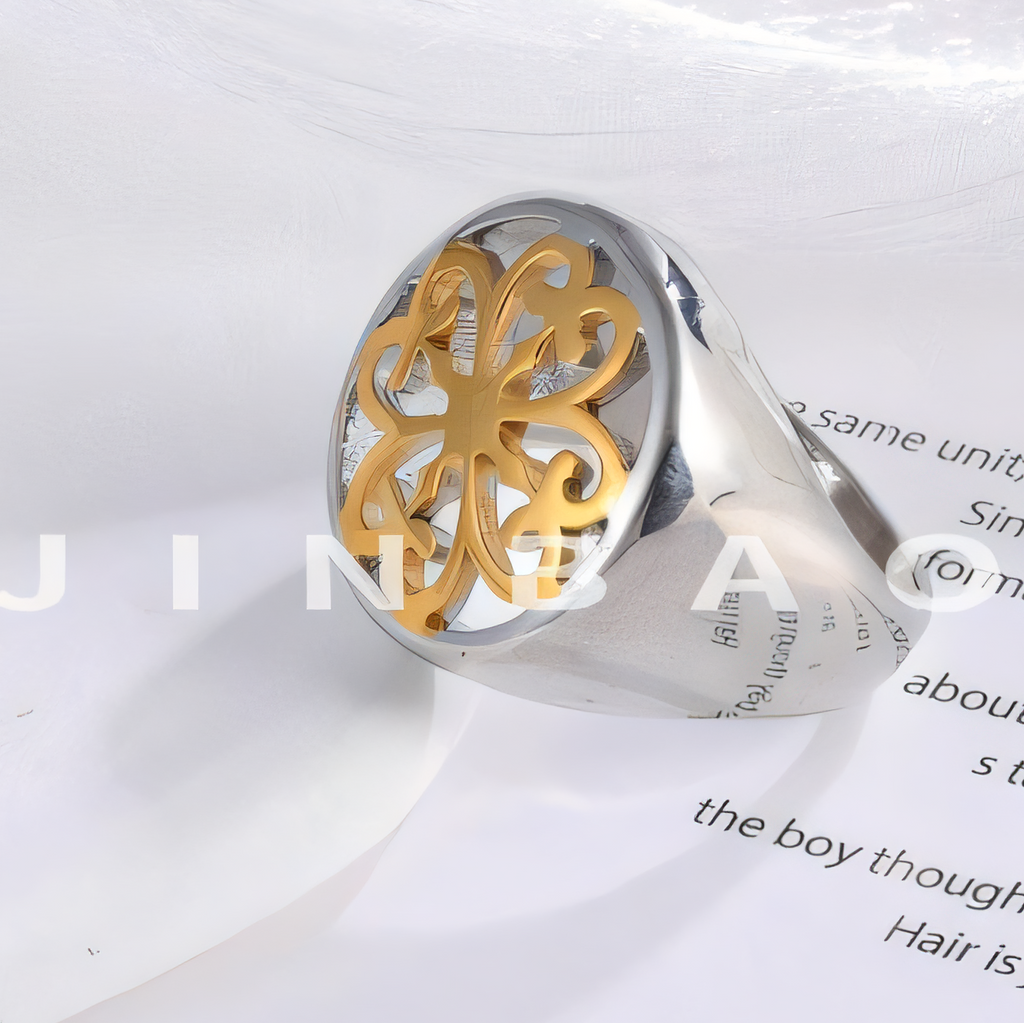 Floral Hollow Golden Ring Vintage Fashion Design for Women | ML078