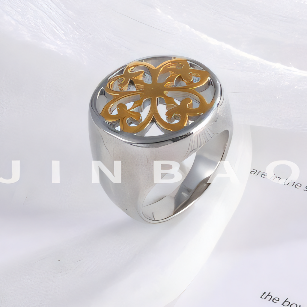 Floral Hollow Golden Ring Vintage Fashion Design for Women | ML078