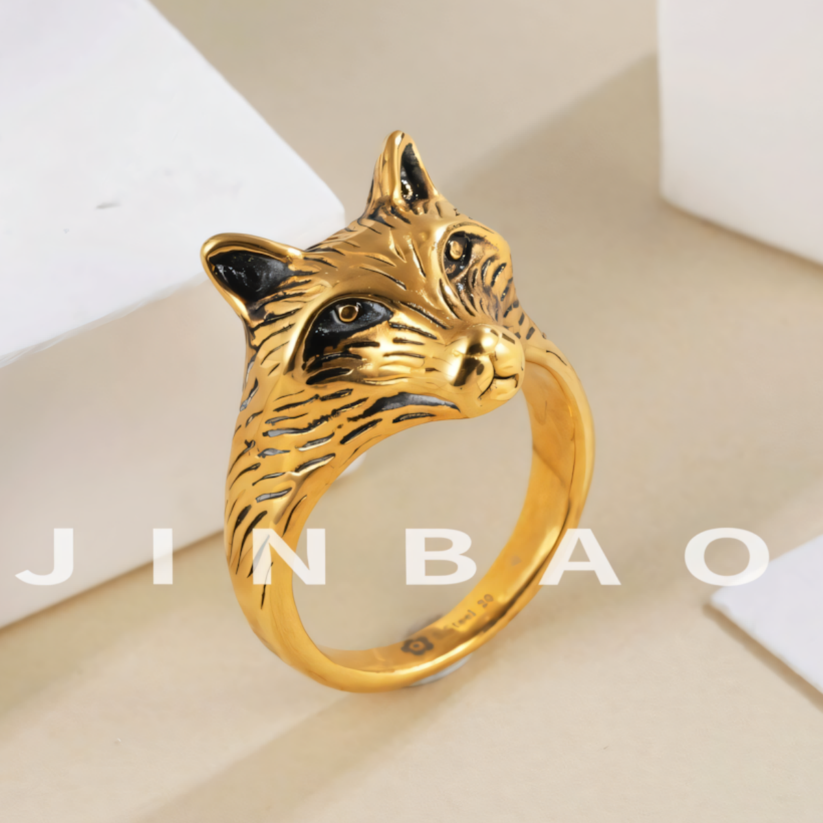 Fox Head Stainless Steel Ring Men Women Vintage Animal Jewelry Gift | DZ1391