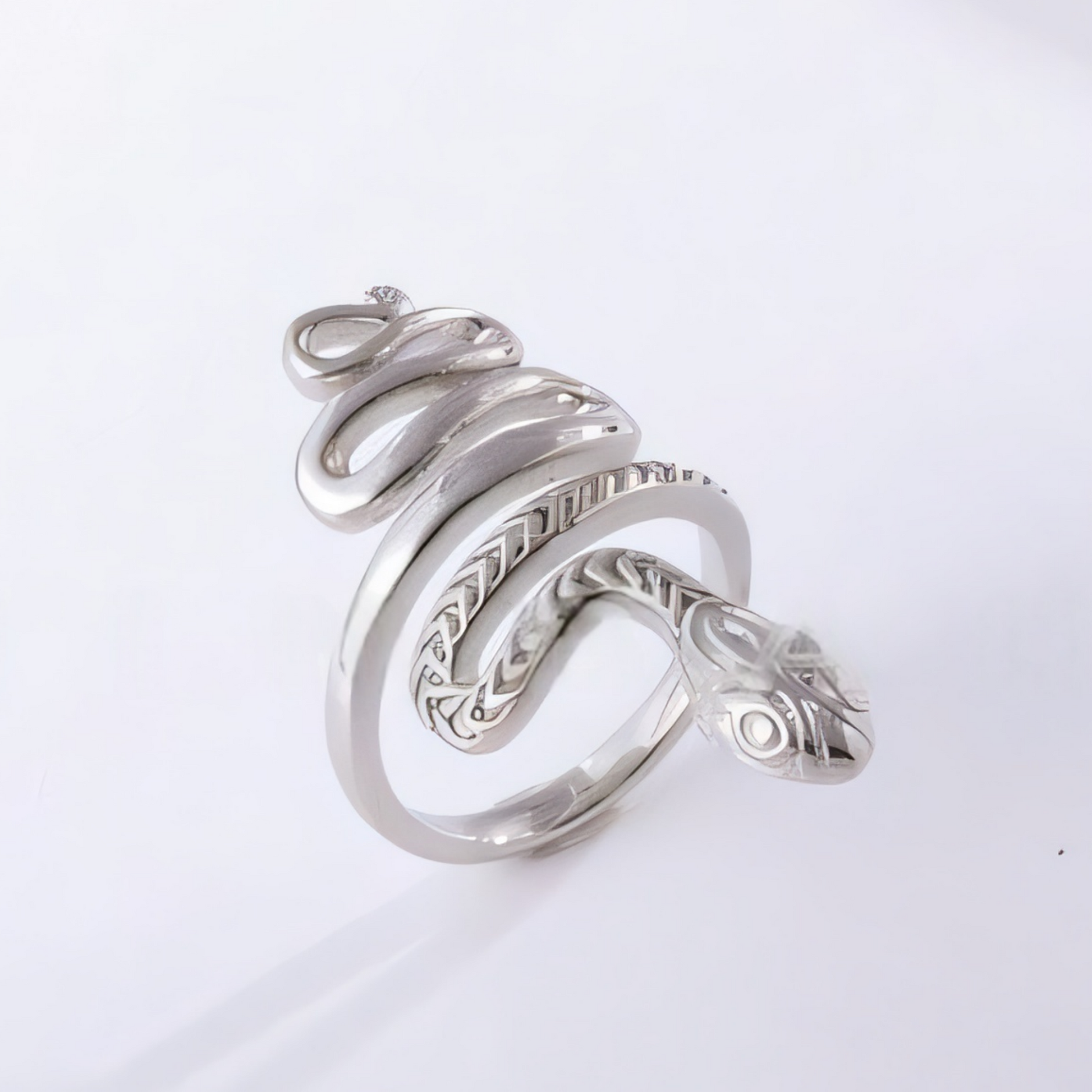 Stainless Steel Wave Design Ring, Trendy Fashion Jewelry for Women