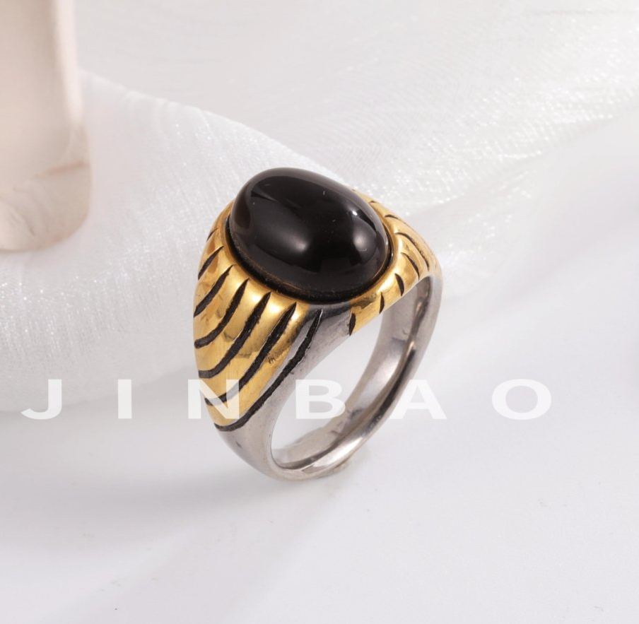 Retro Gemstone Inlaid Rings Men's Fashion Trendy Accessories | BL1081