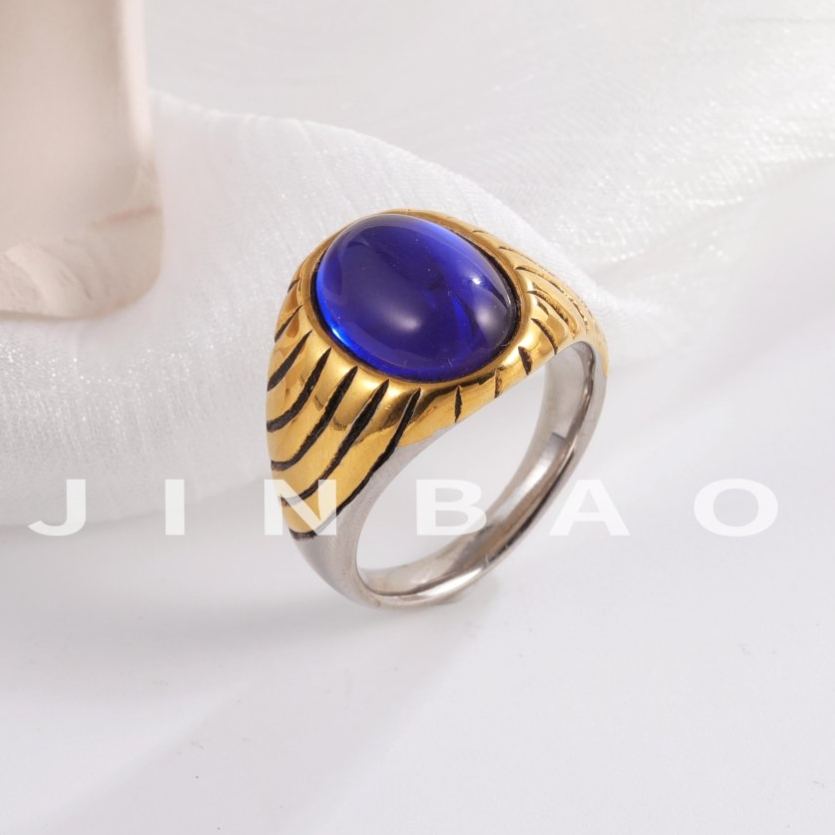 Retro Gemstone Inlaid Rings Men's Fashion Trendy Accessories | BL1081