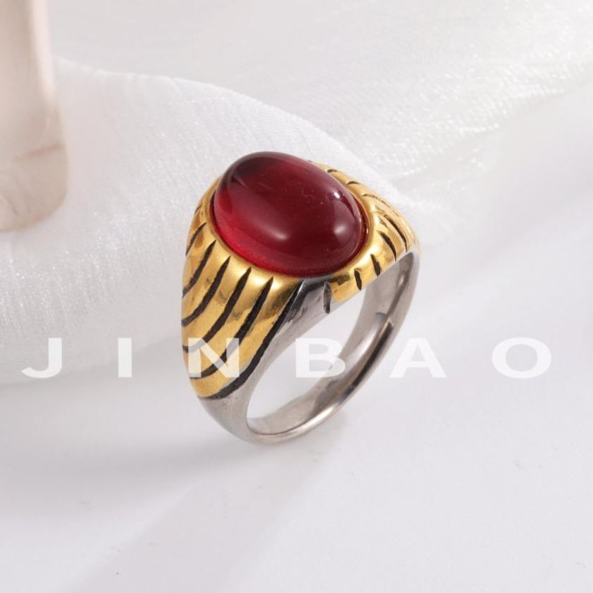 Retro Gemstone Inlaid Rings Men's Fashion Trendy Accessories | BL1081