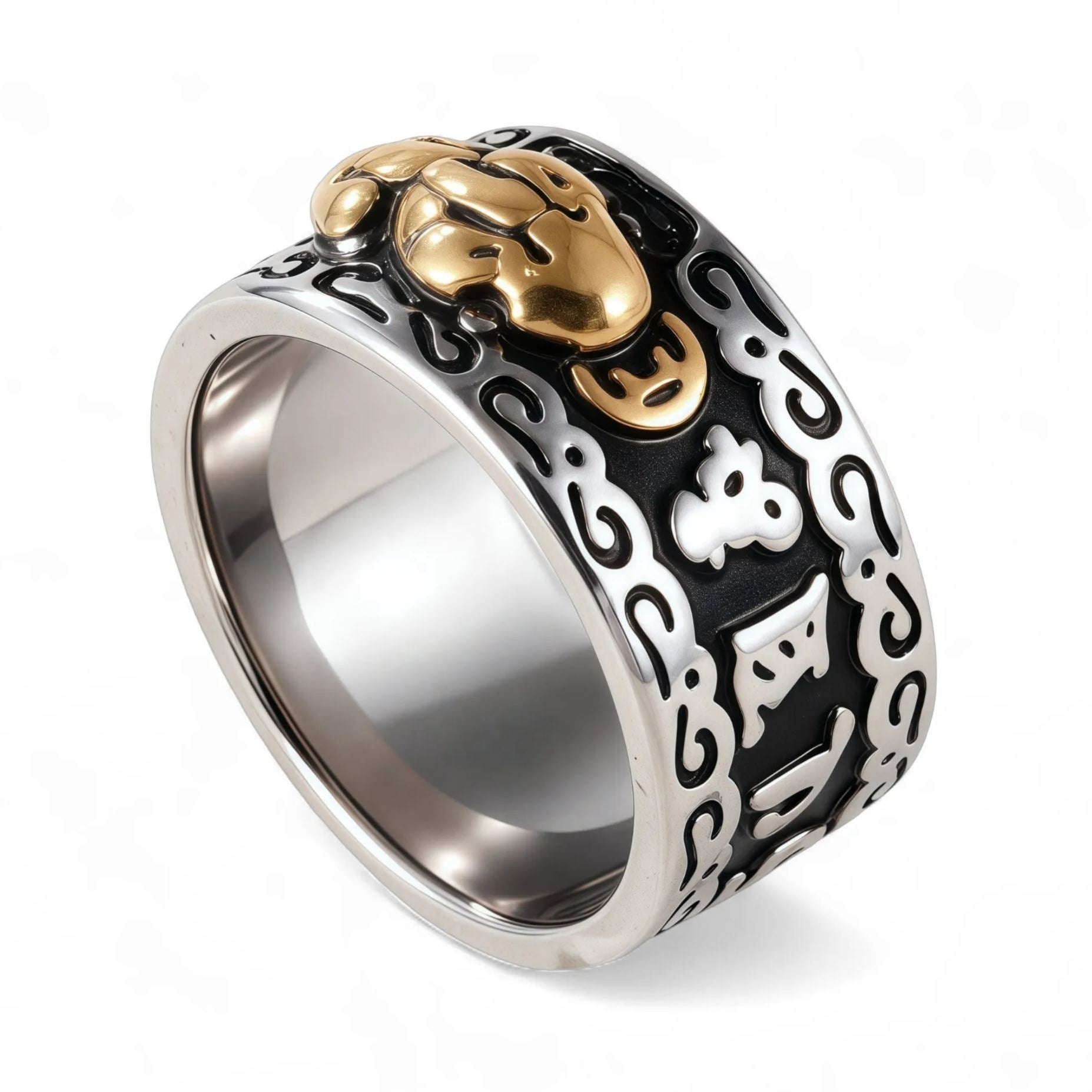 Feng Shui Pixiu Good Luck And Wealth Unisex Stainless Steel Ring丨CQSDZ-1