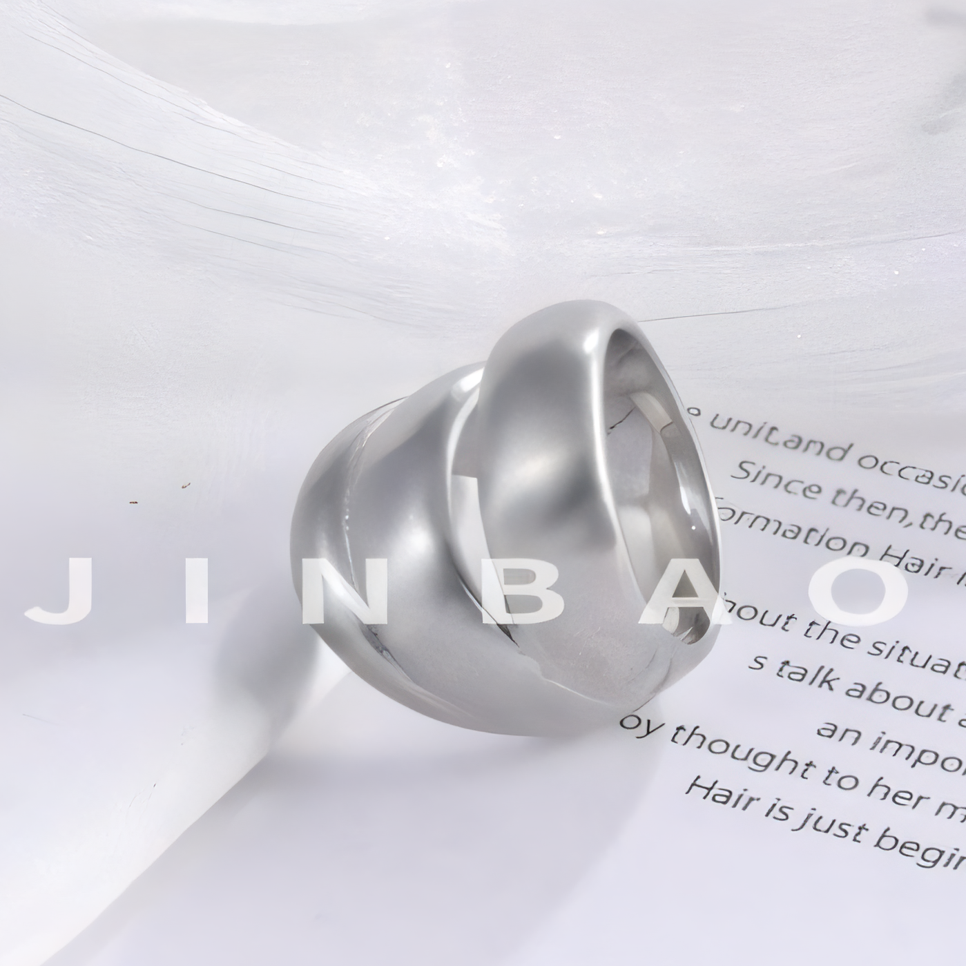 Intertwined design women's stainless steel ring | G003408-1