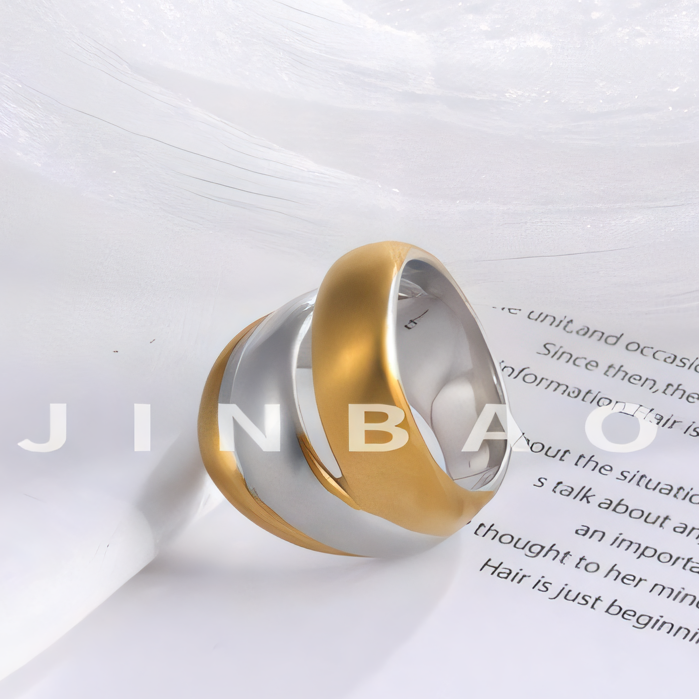 Intertwined design women's stainless steel ring | G003408-1