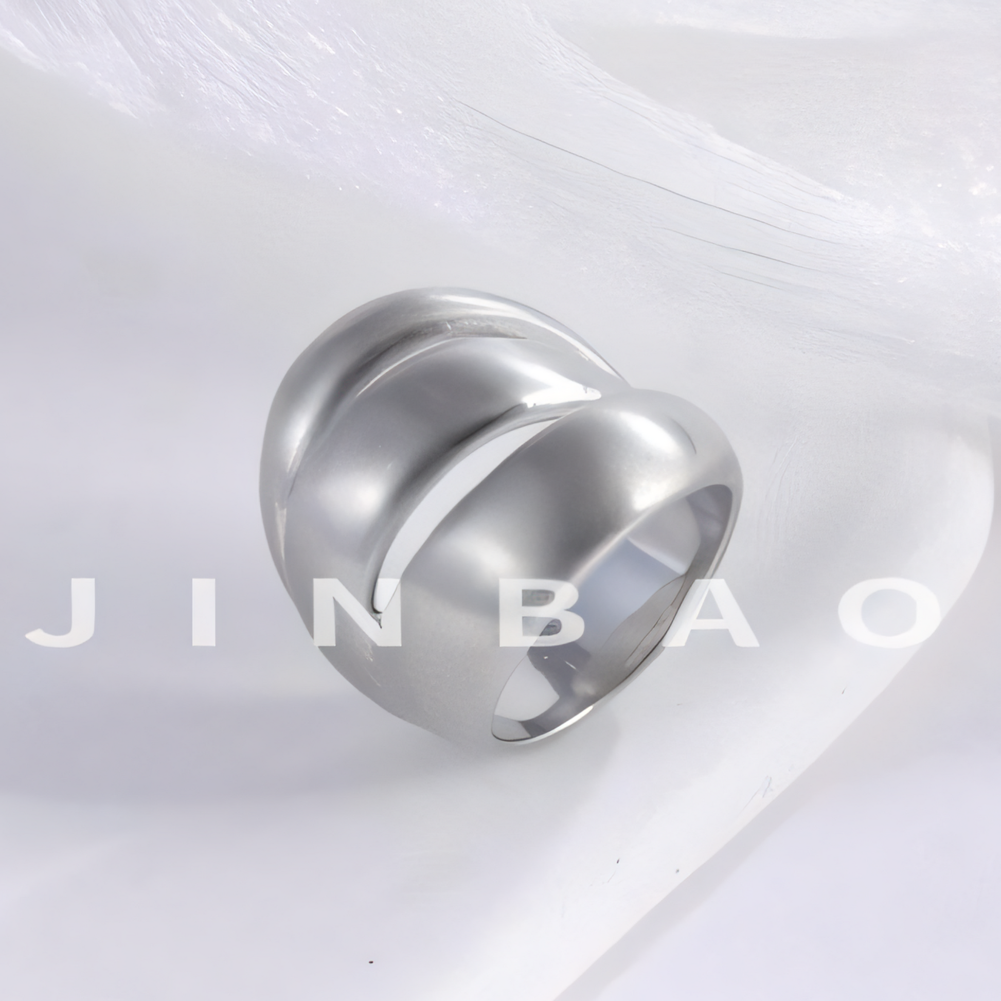 Intertwined design women's stainless steel ring | G003408-1