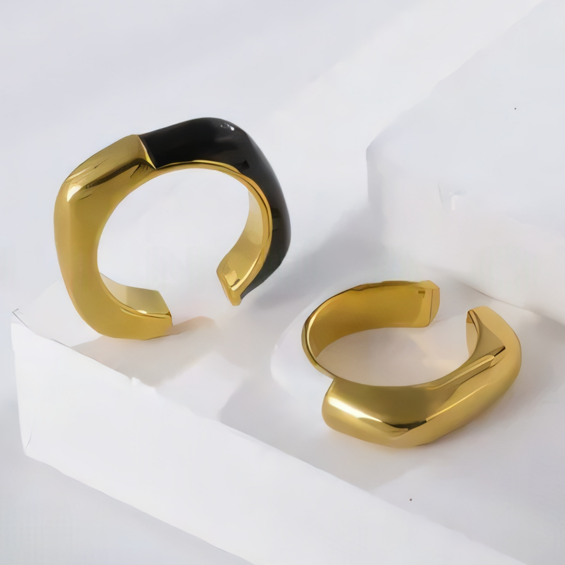 Irregular Design Stainless Steel Ring Women's Minimalist Elegant Band | G04334