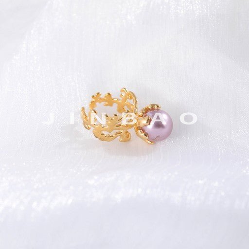 Luxury Artistic Gold Pearl Ring Baroque Style Jewelry For Women | G005450