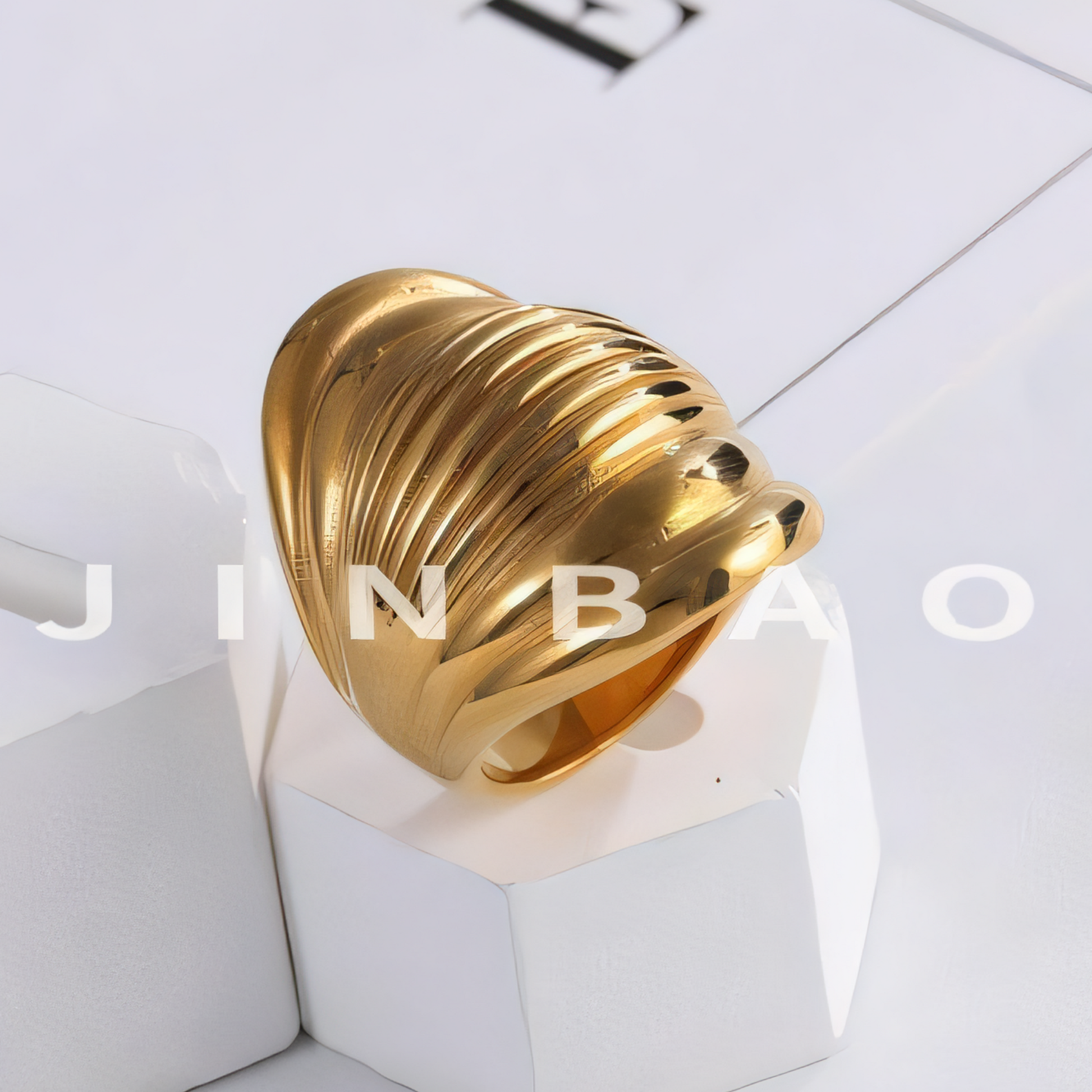 Luxury Plated Stainless Steel Fashion Ring for Women | G002814