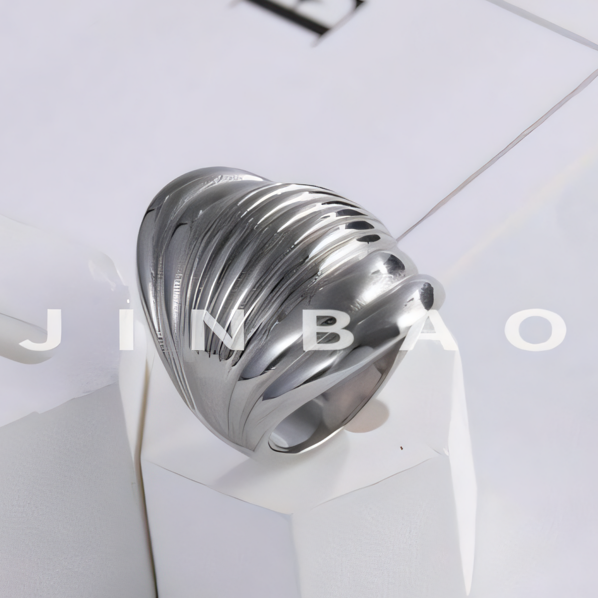 Luxury Plated Stainless Steel Fashion Ring for Women | G002814