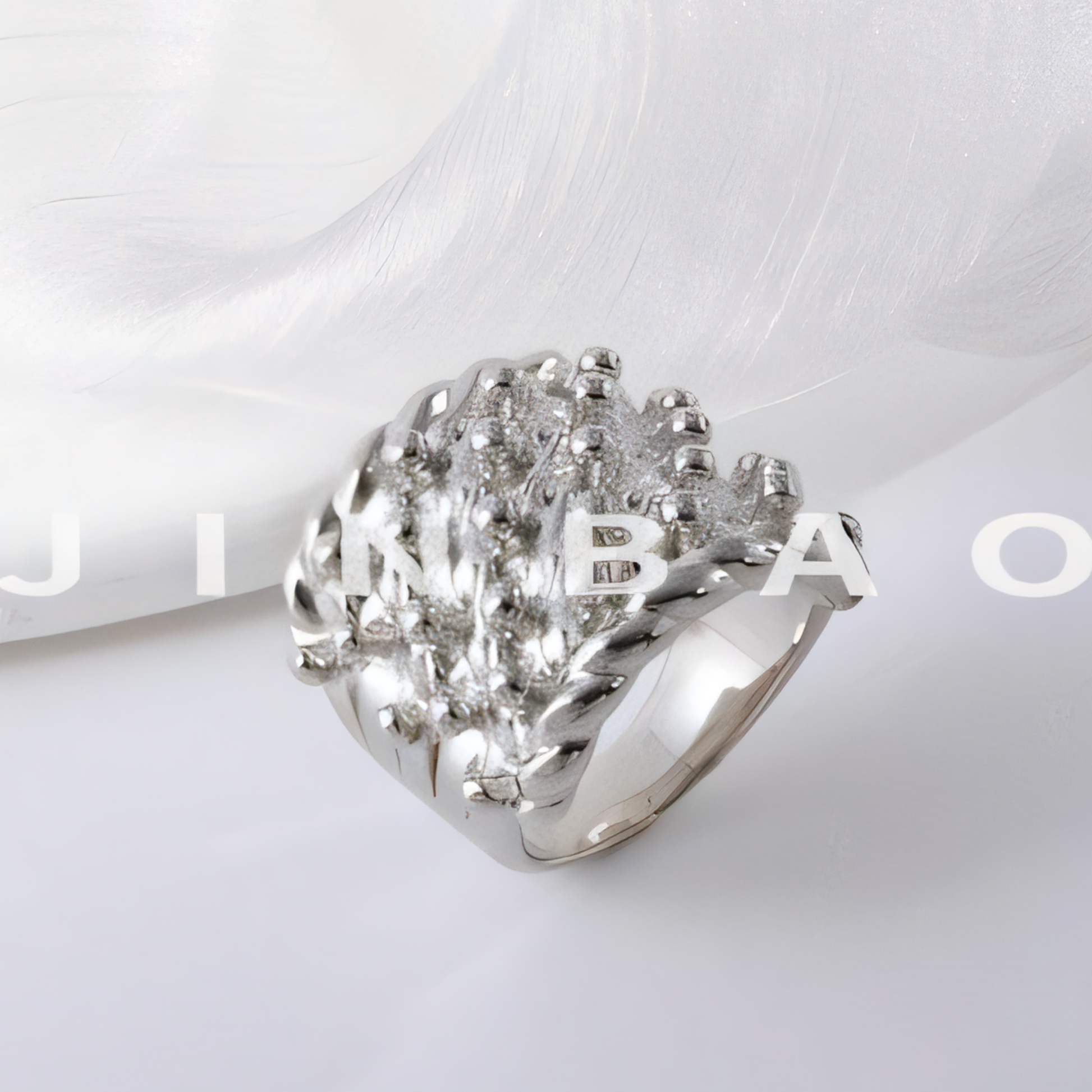 Luxury Textured Ring Stainless Steel Chunky Design Fashion Ring for Women | G002121