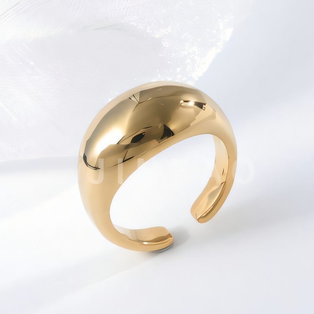 Metallic Gloss Smooth Stainless Steel Ring Women's Delicate Band | G00714