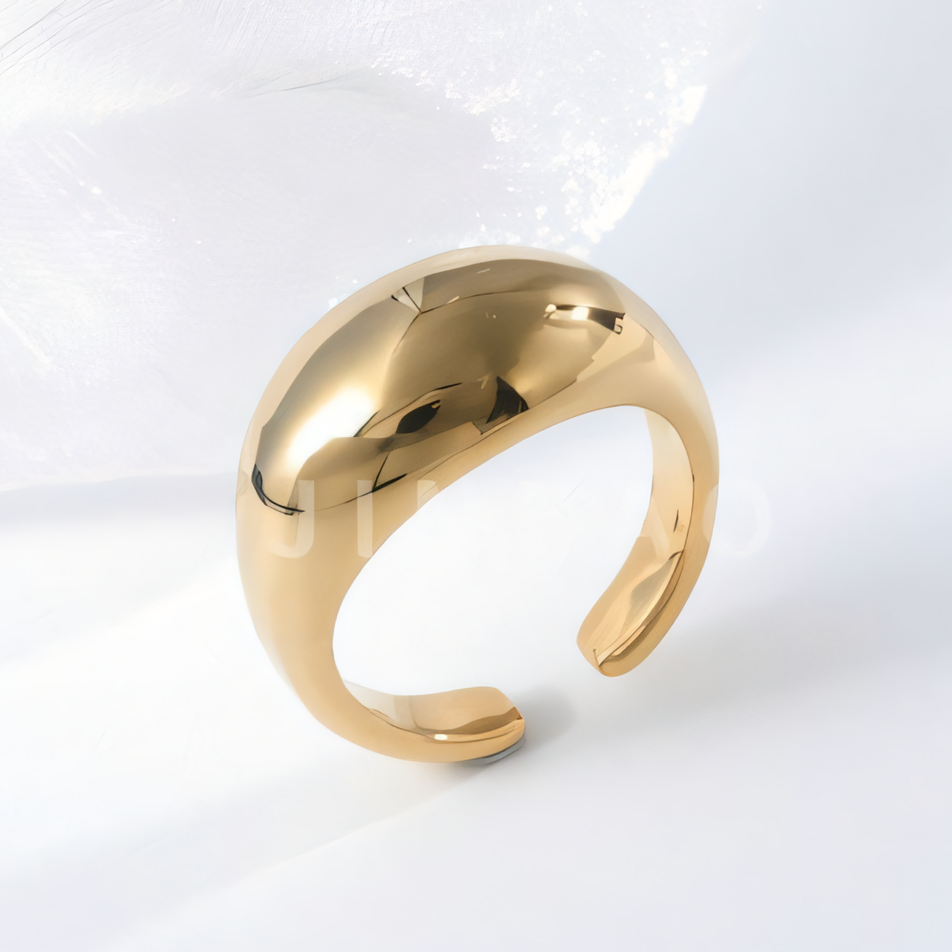 Metallic Gloss Smooth Stainless Steel Ring Women's Delicate Band | G00714
