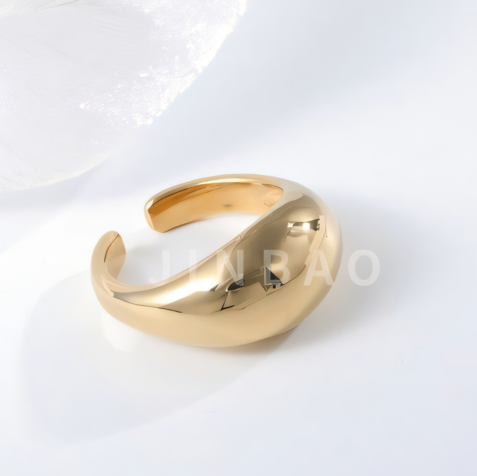 Metallic Gloss Smooth Stainless Steel Ring Women's Delicate Band | G00714