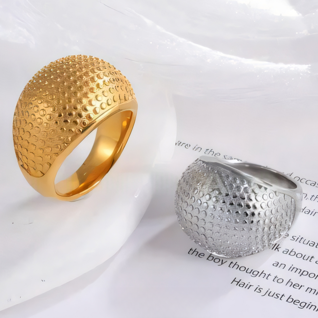 Minimalist Beaded Metal Ring Fashion Luxury Design for Women | G00330
