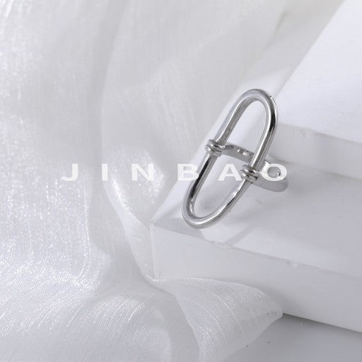 Minimalist Chain Link Stainless Steel Ring Modern Elegant Style Women Ring | G003836